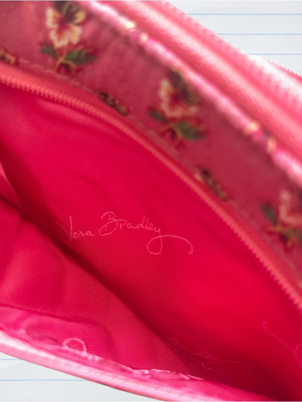 Vera Bradley Pink Pansy Wristlet Wallet - Picture 5 of 8